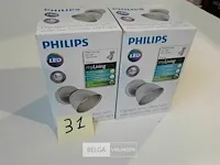 2 x wandspot philips 4w led neutraal wit