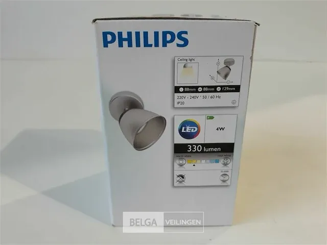 2 x wandspot philips 4w led neutraal wit - afbeelding 3 van  4