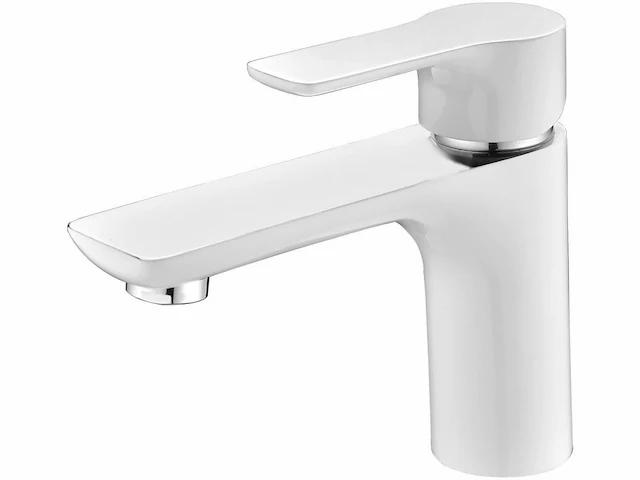 2 x wastafelkraan mat wit - afbeelding 1 van  2