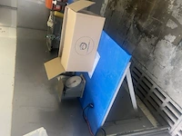2 x werktafels met blauw kunstofblad - afbeelding 2 van  4