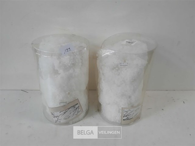 2 x witte wattenvlokken in koker 120g - afbeelding 1 van  3