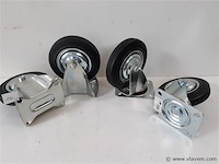 2 x zwenkwiel + 2 x bokwiel 160 mm - afbeelding 1 van  2