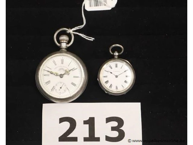 2 zakhorloges american waltham en c mathey - afbeelding 1 van  3