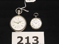 2 zakhorloges american waltham en c mathey - afbeelding 1 van  3