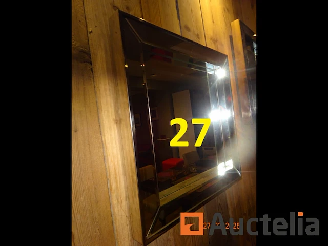2 zilveren spiegels 60/60/5cm - afbeelding 1 van  4