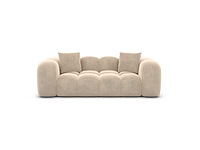 2-zits bank - crème fluweel - afbeelding 4 van  9