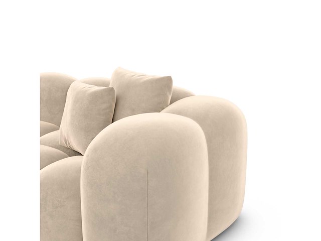 2-zits bank - crème fluweel - afbeelding 6 van  9