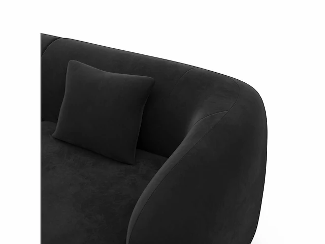 2-zits bank - zwart fluweel - afbeelding 6 van  8