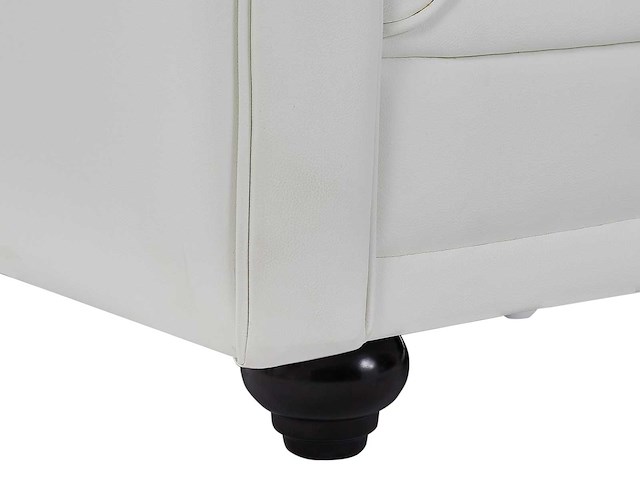 2-zits bank in witte imitatie - afbeelding 5 van  7