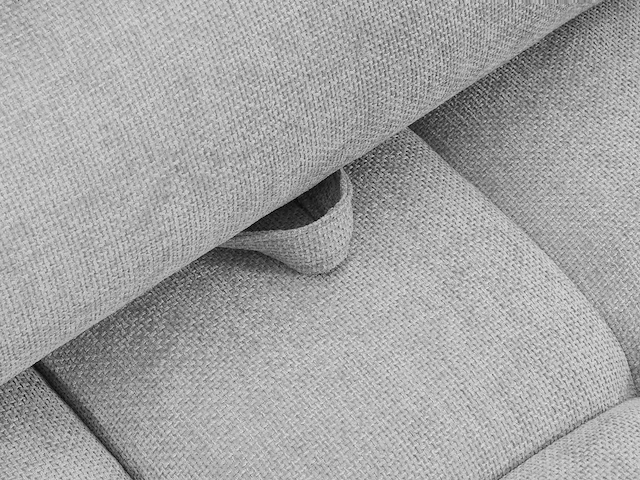 2-zits bank met rugleuning - lichtgrijze structuurstof - afbeelding 5 van  9
