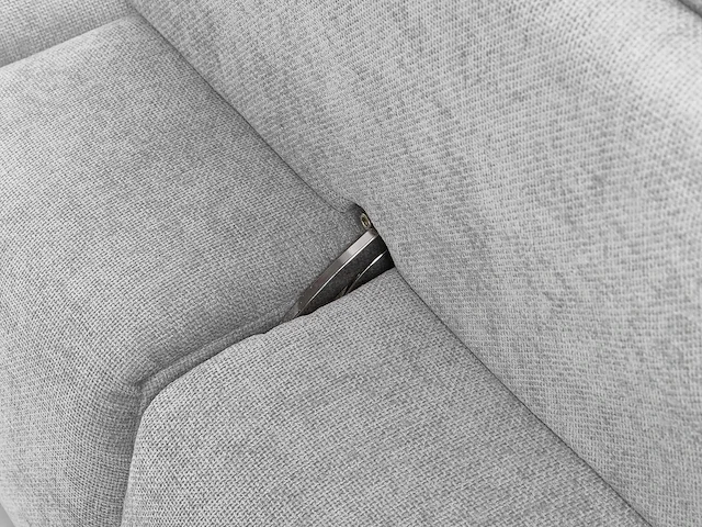 2-zits bank met rugleuning - lichtgrijze structuurstof - afbeelding 6 van  9