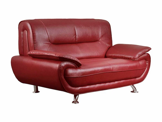 2-zits faux sofa - rood - afbeelding 1 van  2