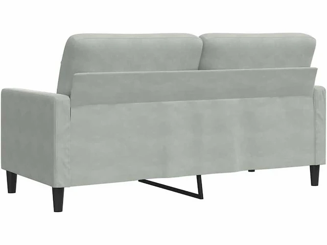 2-zits fluwelen bank lichtgrijs 140 cm - afbeelding 8 van  9