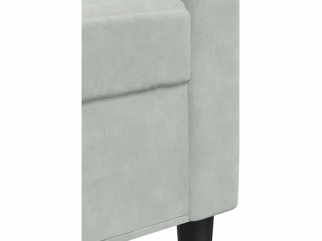 2-zits fluwelen bank lichtgrijs 140 cm - afbeelding 9 van  9