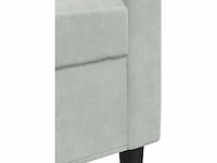 2-zits fluwelen bank lichtgrijs 140 cm - afbeelding 9 van  9