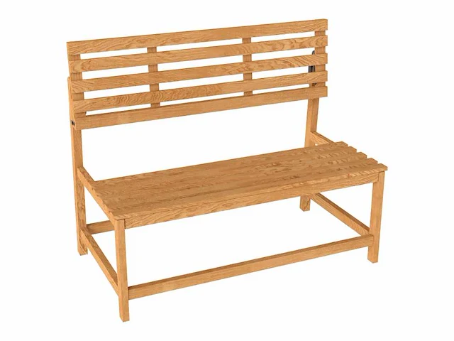 2-zits houten tuinbank - afbeelding 3 van  6