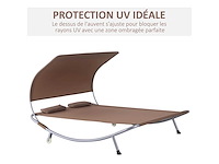 2-zits ligbed eigentijds design tuinbed - afbeelding 5 van  7