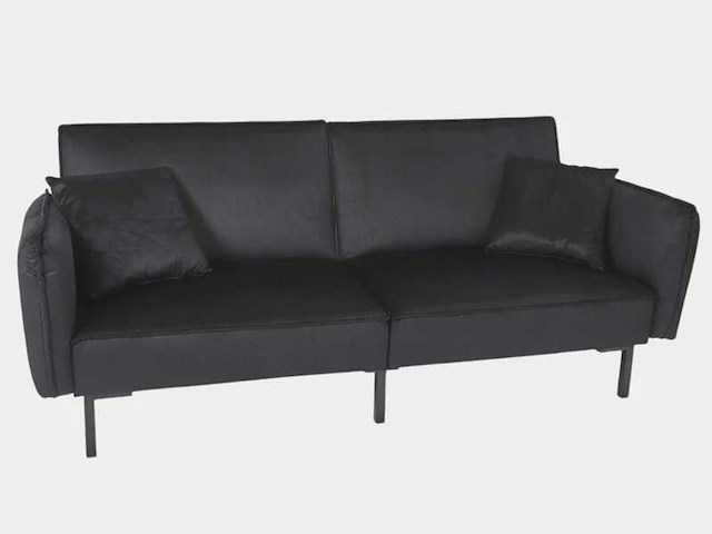 2-zits slaapbank - zwart fluweel - afbeelding 1 van  10