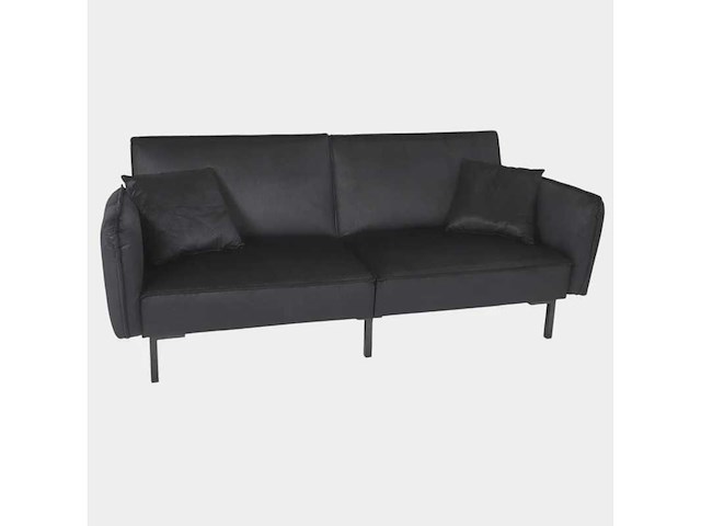 2-zits slaapbank - zwart fluweel - afbeelding 3 van  10