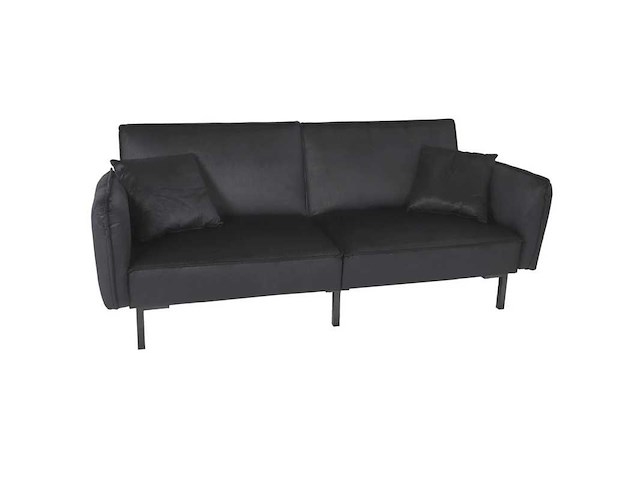 2-zits slaapbank - zwart fluweel - afbeelding 4 van  10