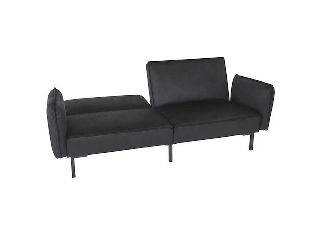 2-zits slaapbank - zwart fluweel - afbeelding 5 van  10