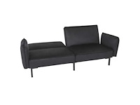 2-zits slaapbank - zwart fluweel - afbeelding 5 van  10