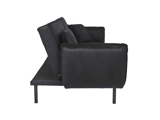 2-zits slaapbank - zwart fluweel - afbeelding 7 van  10