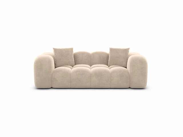 2-zitsbank - beige fluweel - afbeelding 3 van  6