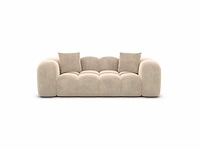 2-zitsbank - beige fluweel - afbeelding 3 van  6