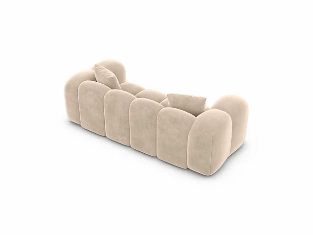 2-zitsbank - beige fluweel - afbeelding 4 van  6