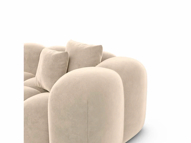 2-zitsbank - beige fluweel - afbeelding 5 van  6