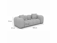 2-zitsbank - beige stof - afbeelding 6 van  6