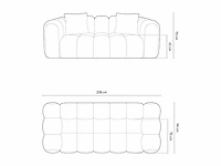 2-zitsbank - lichtblauw fluweel - afbeelding 5 van  5