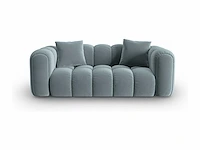 2-zitsbank - lichtblauw fluweel - afbeelding 2 van  5