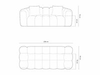 2-zitsbank - lichtblauw fluweel - afbeelding 5 van  5