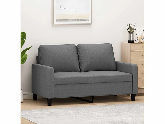 2-zitsbank donkergrijs 120 cm stof - afbeelding 2 van  6