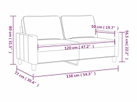 2-zitsbank donkergrijs 120 cm stof - afbeelding 5 van  6