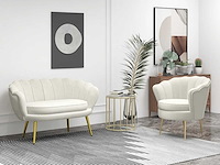 2-zitsbank in fluwelen stof - afbeelding 1 van  7