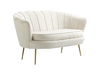 2-zitsbank in fluwelen stof - afbeelding 3 van  7