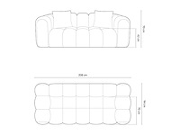 2-zitsbank in koningsblauw fluweel van christian lacroix - afbeelding 5 van  6