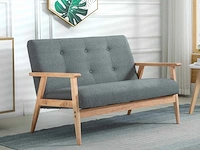 2-zitsbank in scandinavische stijl met armleuningen - afbeelding 1 van  6