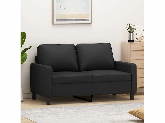 2-zitsbank zwart 120 cm - kunstleer - afbeelding 2 van  9