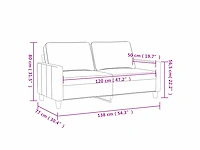 2-zitsbank zwart 120 cm - kunstleer - afbeelding 9 van  9