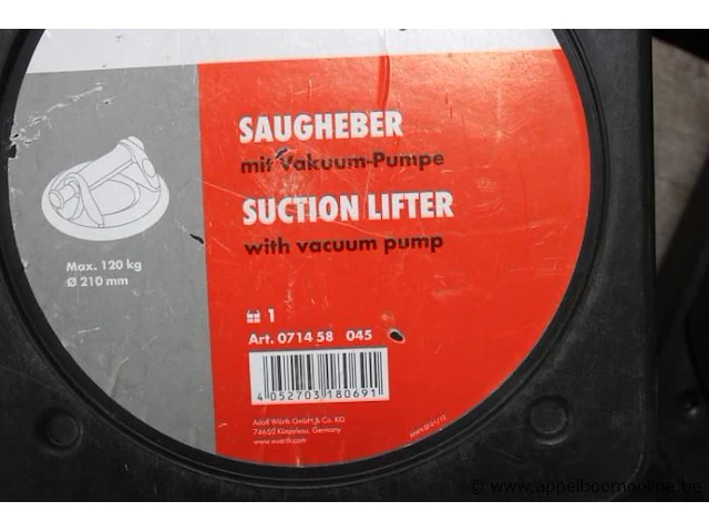 2 zuigheffers vv vacuumpomp wurth 0714 58 045 - afbeelding 2 van  2