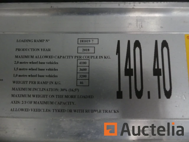 2 zware aluminium oprijplaten definitive clm 140.40 - afbeelding 7 van  8