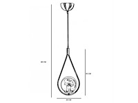 20 cm metalen hanglamp (x2) - afbeelding 4 van  5