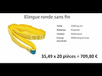 20 eindloze rondstroppen 2 m 3000 kg - afbeelding 1 van  1
