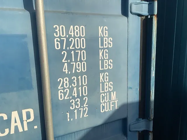 20 ft. zeecontainer - afbeelding 6 van  6