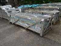 20 granieten platen gebrand en geborsteld met lijnen, 1 zijde afgewerkt grijs 220x45x3 (19,80m2) - afbeelding 3 van  7