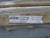 20 granieten platen gebrand en geborsteld met lijnen, 1 zijde afgewerkt grijs 220x45x3 (19,80m2) - afbeelding 7 van  7
